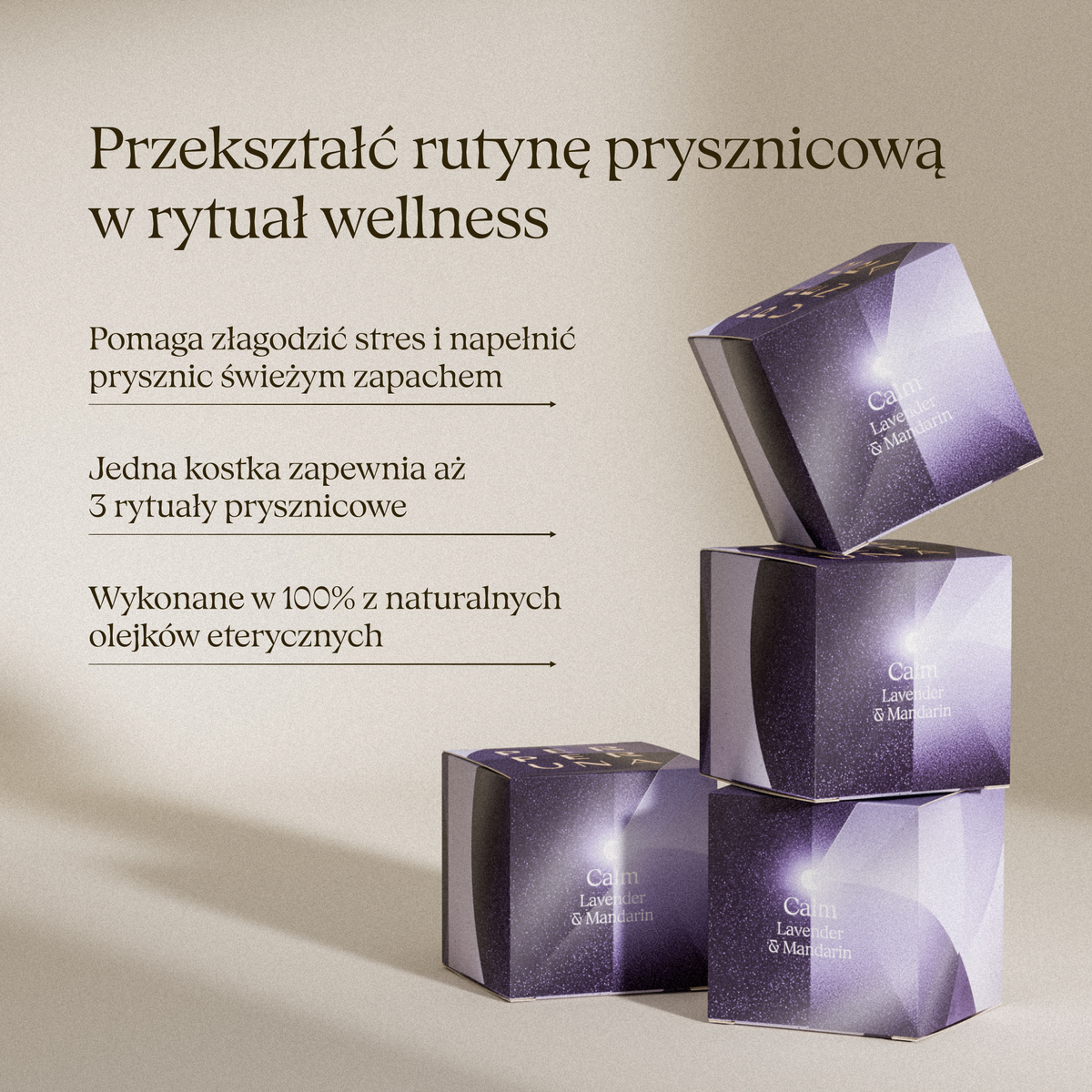 Calm – Aromatyczna kostka pod prysznic