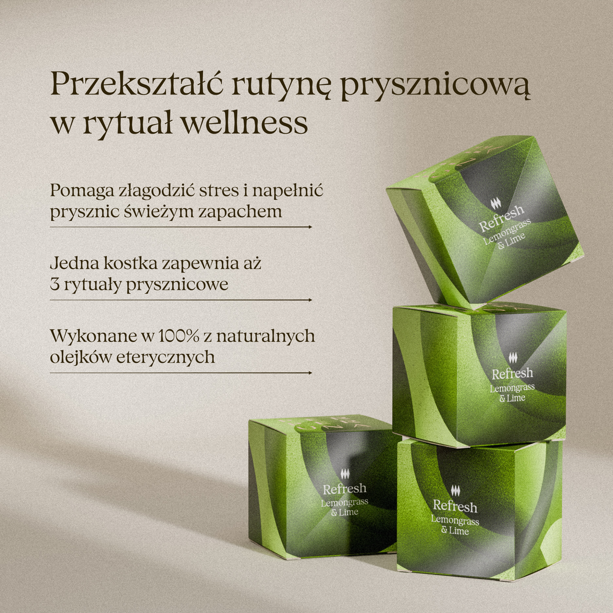 Refresh – Aromatyczna kostka pod prysznic